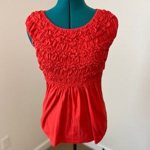 Red Anthropologie top